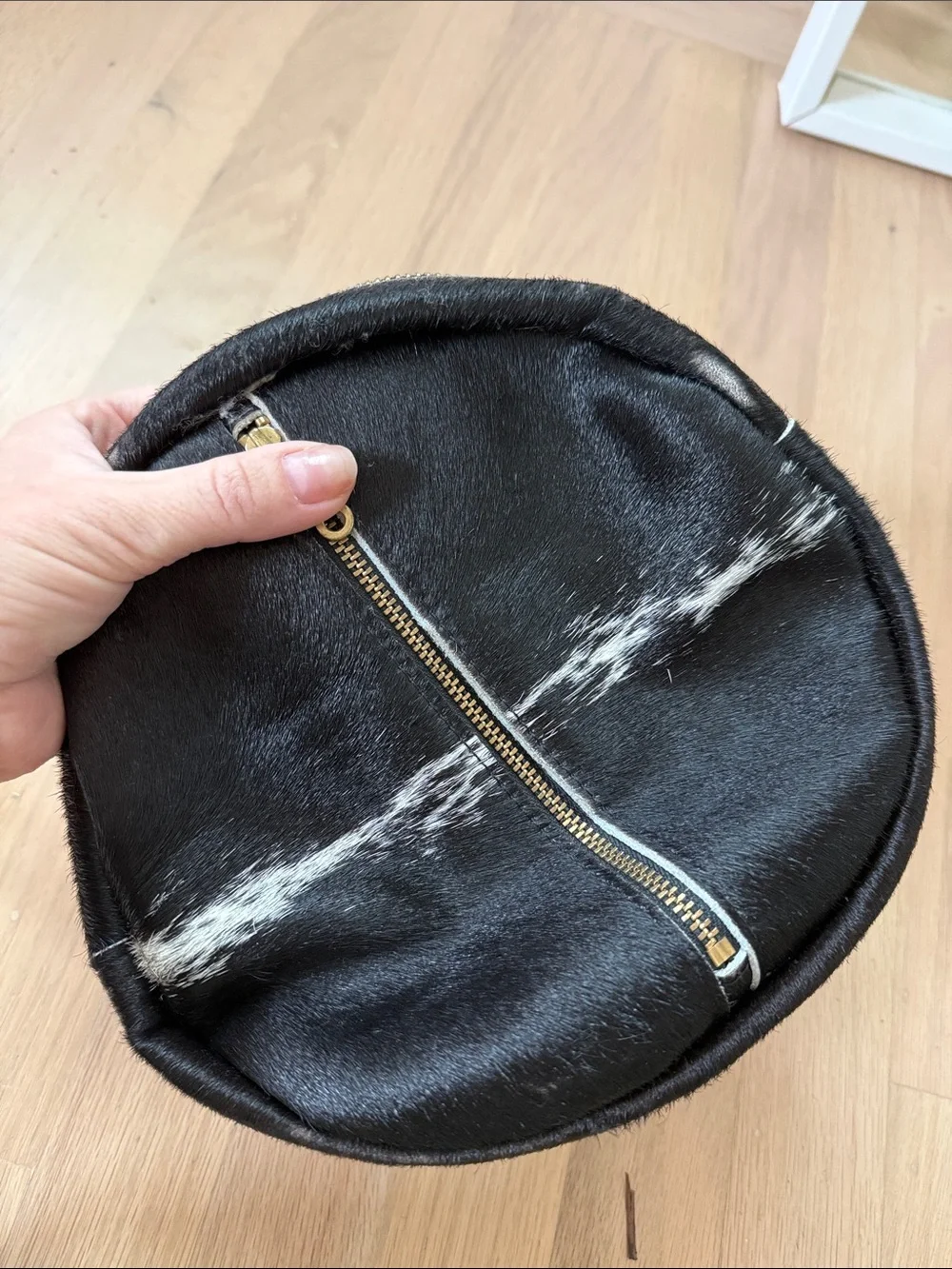 Genuine Cowhide and leather Circle Cross Body.